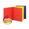 Smead 11 x 8.5 Poly Two-Pocket Folder with Fasteners - Assorted (6/Pack)